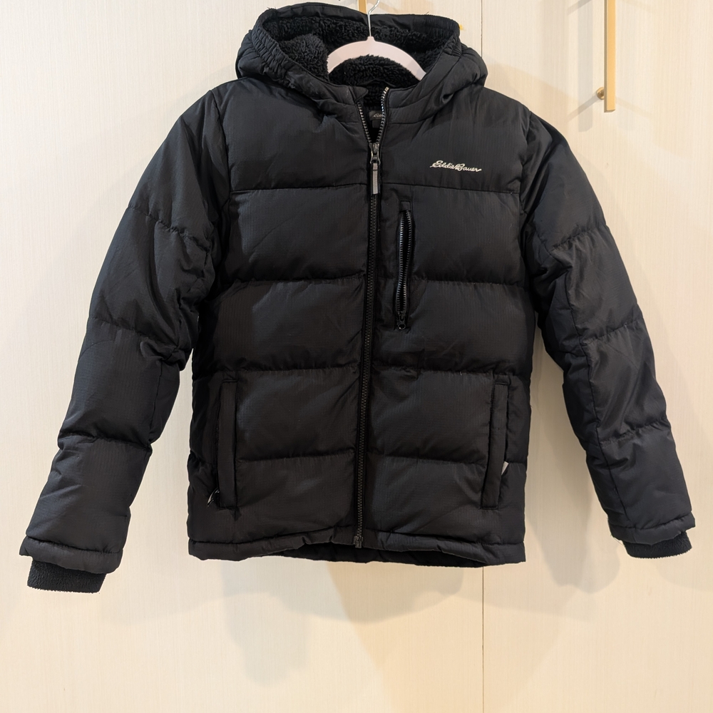 Eddie Bauer Black Puffer Jacket with Hood